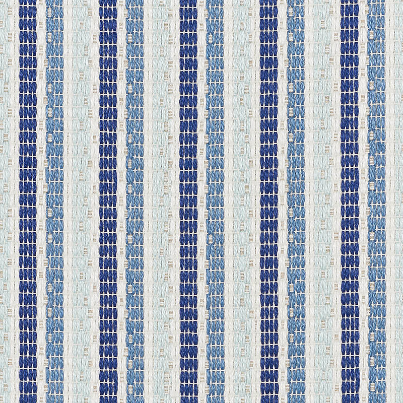 SCHUMACHER BARBARY STRIPE FABRIC / BLUE