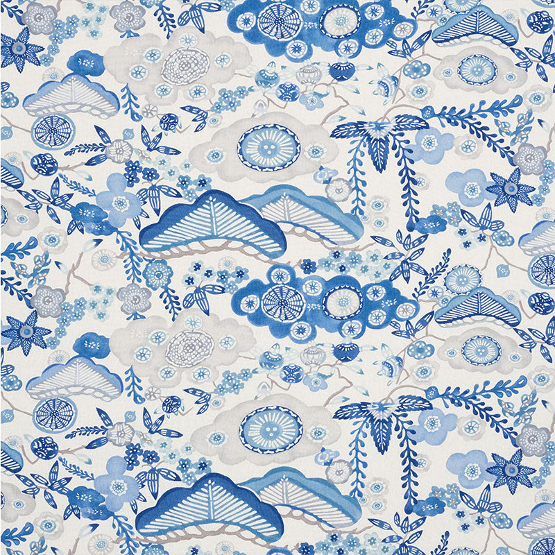 SCHUMACHER YUME FABRIC / BLUE