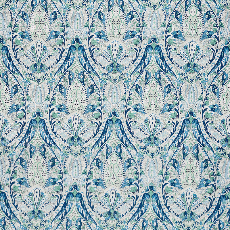 Schumacher LAYLA PAISLEY BLUE & GREEN FABRIC | Fabric Bistro | Columbia ...