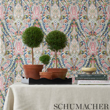 Load image into Gallery viewer, SCHUMACHER LAYLA PAISLEY FABRIC / BLUE &amp; GREEN
