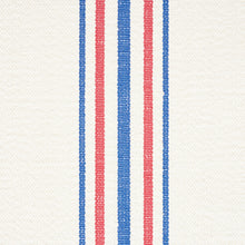 Load image into Gallery viewer, SCHUMACHER SCARSET STRIPE FABRIC / BLUE &amp; RED