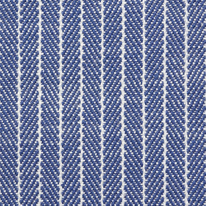 SCHUMACHER GARTER STRIPE FABRIC / BLUE