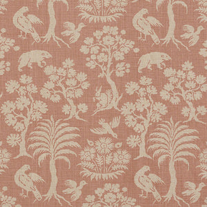 SCHUMACHER WOODLAND SILHOUETTE FABRIC / BLUSH