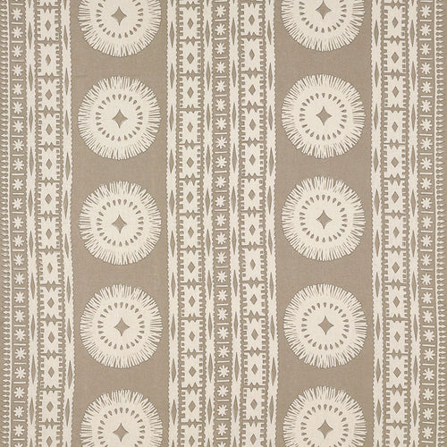 SCHUMACHER BORA BORA PRINT FABRIC / SEA OYSTER