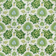 Load image into Gallery viewer, Brunschwig &amp; Fils Kashmiri Linen Print Fabric / Leaf/Aloe