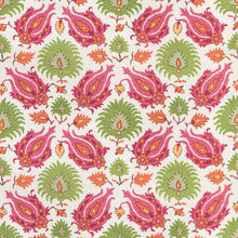 Load image into Gallery viewer, Brunschwig &amp; Fils Kashmiri Linen Print Fabric / Pink/Green