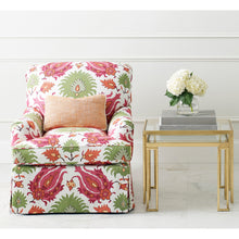 Load image into Gallery viewer, Brunschwig &amp; Fils Kashmiri Linen Print Fabric / Pink/Green