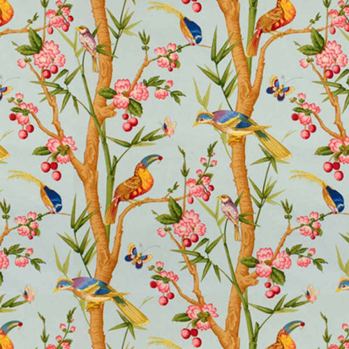 Brunschwig & Fils Toucans Fabric / Bleu