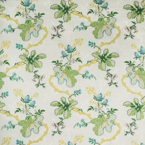 Brunschwig & Fils Fabriano Cotton And Linen Print Fabric / Grey