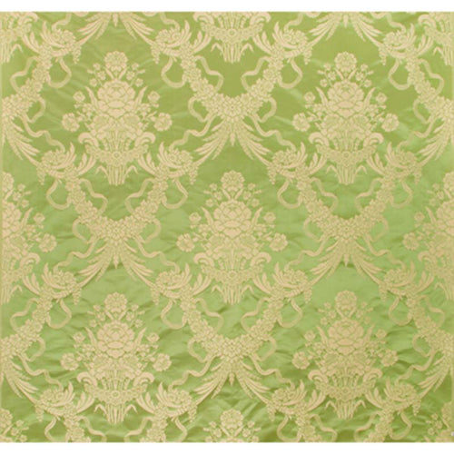 Brunschwig & Fils Charlieu Lampas Fabric / Vert/Ivoire
