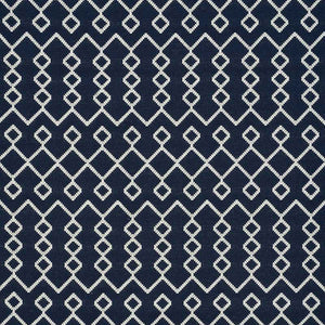 SCHUMACHER BRICOLETTE FABRIC / NAVY