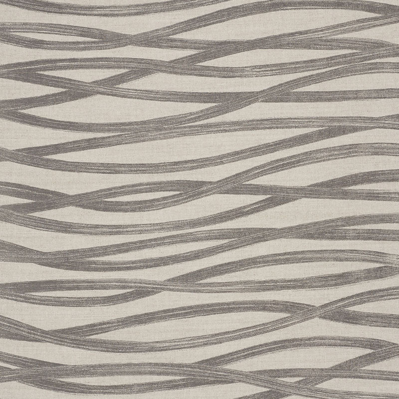 SCHUMACHER BRUSHSTROKES FABRIC / CHARCOAL