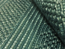 Load image into Gallery viewer, Designer Navy Blue Straw Basket Weave Water Resistant Ethnic Tribal Upholstery Fabric