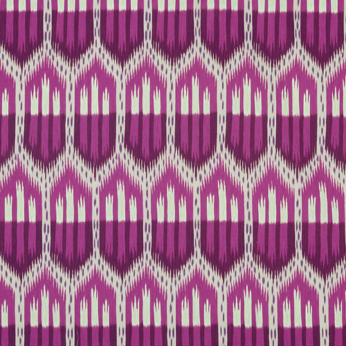 SCHUMACHER BUKHARA IKAT FABRIC / FUCHSIA