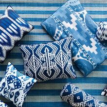 Load image into Gallery viewer, SCHUMACHER BUKHARA IKAT FABRIC / INDIGO