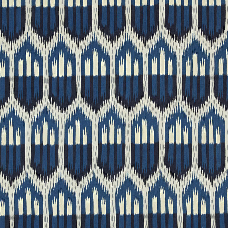 SCHUMACHER BUKHARA IKAT FABRIC / INDIGO