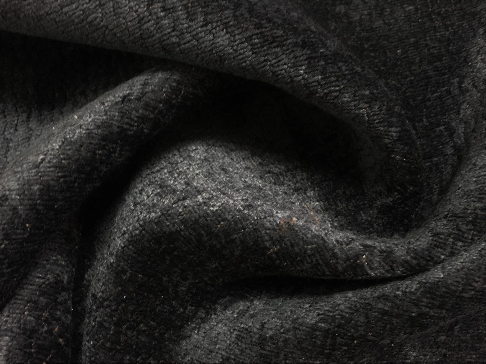Black Charcoal Chenille Upholstery Fabric, Fabric Bistro, Columbia