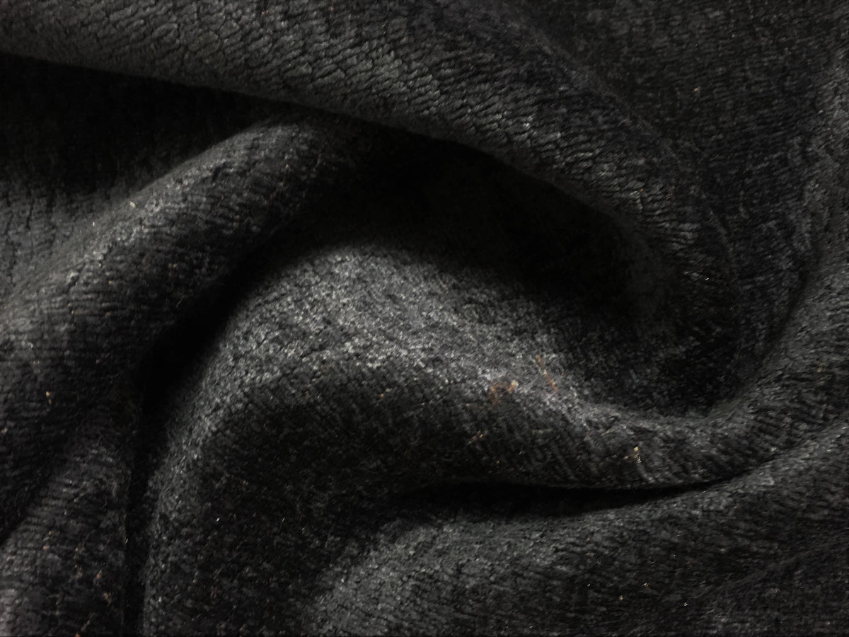 Black Charcoal Chenille Upholstery Fabric | Fabric Bistro | Columbia ...