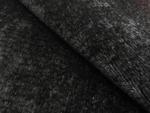 Load image into Gallery viewer, Black Indigo Charcoal Wave Pattern Textured Soft Chenille Upholstery Fabric