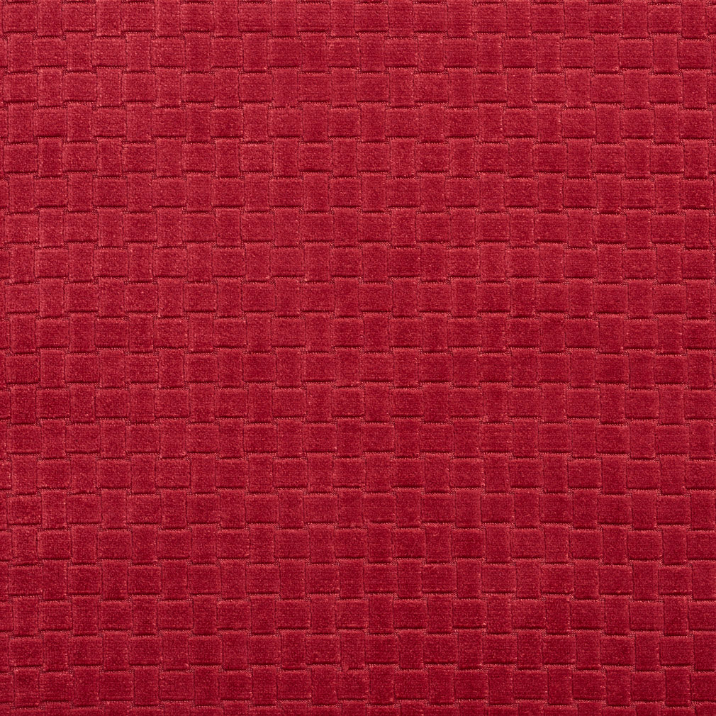 Essentials Upholstery Drapery Velvet Basketweave Fabric Crimson / 10400-11