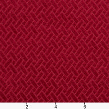 Load image into Gallery viewer, Essentials Upholstery Drapery Velvet Basketweave Fabric Crimson / 10420-04