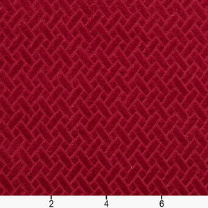 Essentials Upholstery Drapery Velvet Basketweave Fabric Crimson / 10420-04