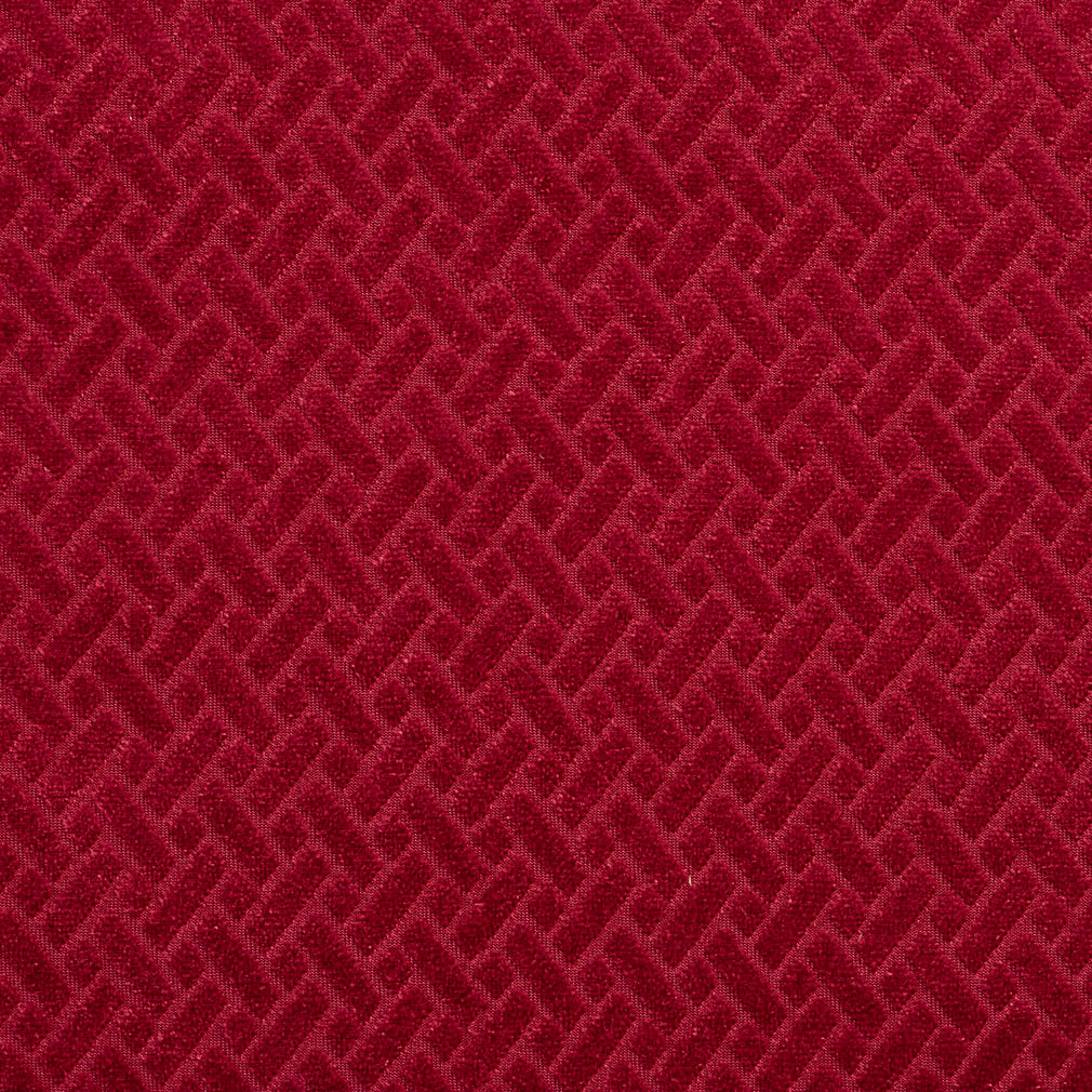 Essentials Upholstery Drapery Velvet Basketweave Fabric Crimson / 10420-04