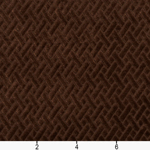 Essentials Upholstery Drapery Velvet Basketweave Fabric Dark Brown / 10420-06