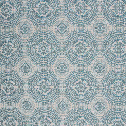 Tommy Bahama Batik Medallion Outdoor Sunbrella Upholstery Fabric / Aquamarine
