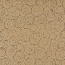 Load image into Gallery viewer, Essentials Mid Century Modern Geometric Beige Brown Circles Upholstery Fabric / Sand
