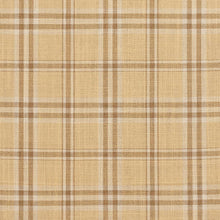 Load image into Gallery viewer, Essentials Beige Brown Cream Checkered Plaid Upholstery Drapery Fabric / Wheat Tartan