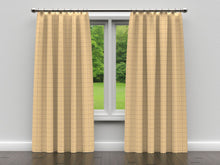 Load image into Gallery viewer, Essentials Beige Brown Cream Checkered Plaid Upholstery Drapery Fabric / Wheat Windowpane