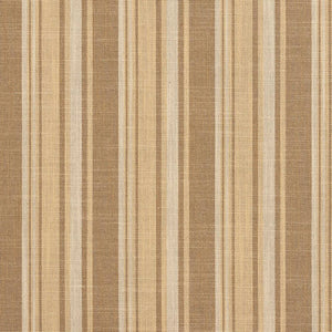 Essentials Beige Brown Ivory Upholstery Drapery Fabric / Wheat Stripe