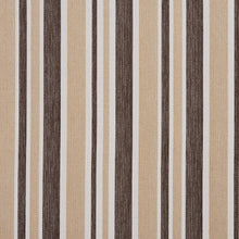 Load image into Gallery viewer, Essentials Outdoor Stain Resistant Upholstery Fabric Beige Brown / Sand Wide Stripe