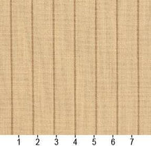 Load image into Gallery viewer, Essentials Beige Brown Stripe Upholstery Drapery Fabric / Wheat Pinstripe