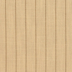 Essentials Beige Brown Stripe Upholstery Drapery Fabric / Wheat Pinstripe