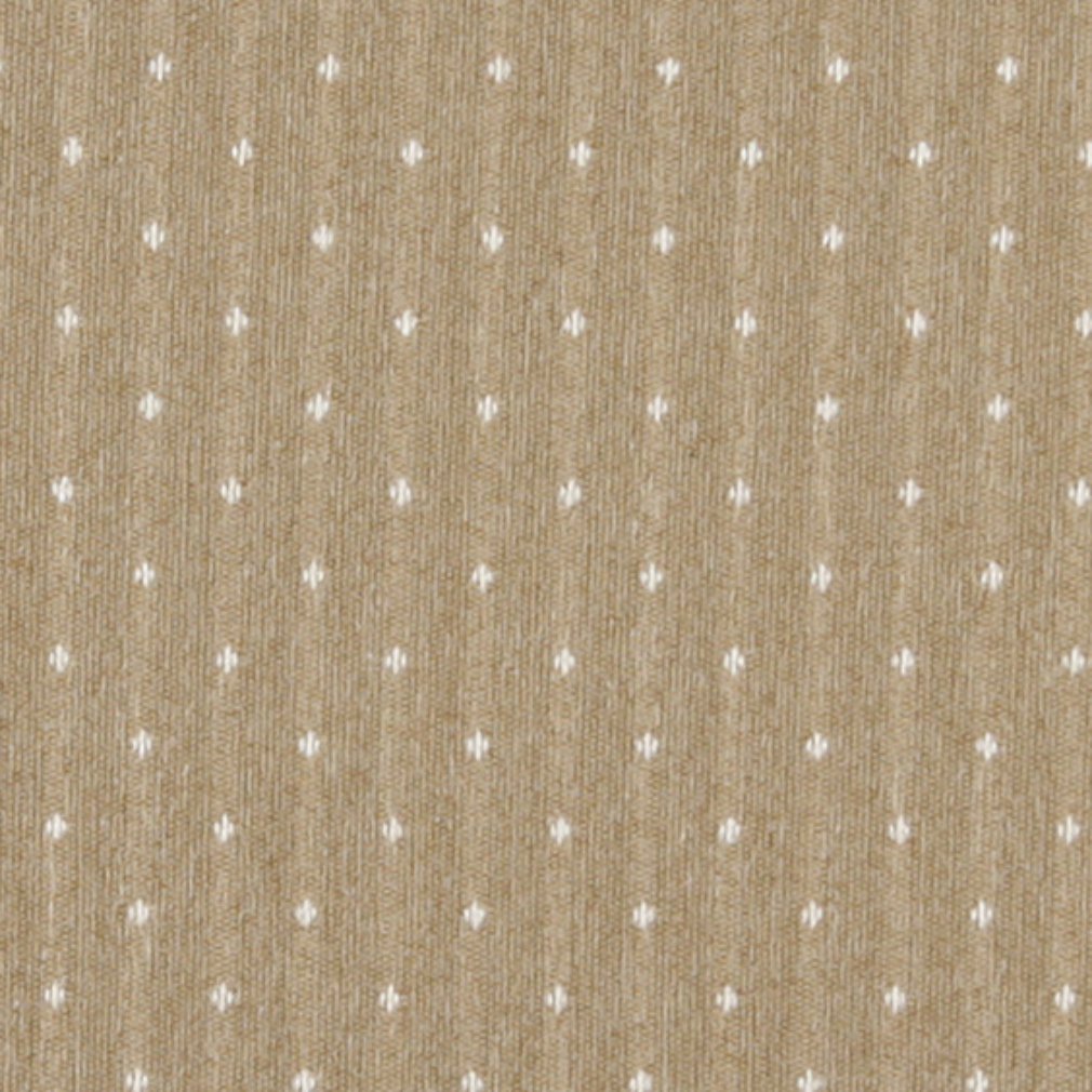 Essentials Beige Cream Upholstery Fabric / Wheat Dot