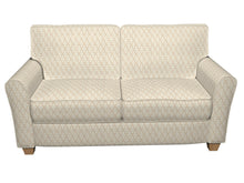 Load image into Gallery viewer, Essentials Linen Upholstery Drapery Fabric Beige Gold Embroidered Trellis Geometric