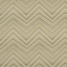 Load image into Gallery viewer, Essentials Outdoor Upholstery Drapery Chevron Fabric / Beige Tan
