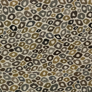 Furocious Fabric Animal Pattern Beige Brown Gray Black Leopard Jaguar Upholstery Fabric / Kona