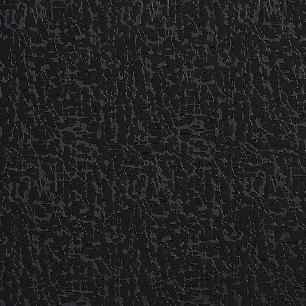 Essentials Heavy Duty Black Abstract Upholstery Vinyl / Ebony