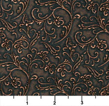 Load image into Gallery viewer, Essentials Heavy Duty Floral Upholstery Vinyl Black / Antique
