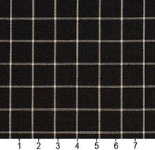 Load image into Gallery viewer, Essentials Black White Plaid Upholstery Drapery Fabric / Onyx Checkerboard