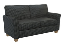 Load image into Gallery viewer, Essentials Black White Plaid Upholstery Drapery Fabric / Onyx Checkerboard