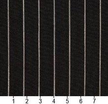 Load image into Gallery viewer, Essentials Black White Stripe Upholstery Drapery Fabric / Onyx Pinstripe