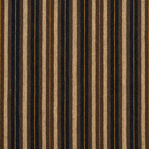 Essentials Black Brown Beige Yellow Upholstery Fabric / Espresso Stripe