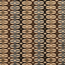 Load image into Gallery viewer, Essentials Black Brown Tan Gray Beige Cream Geometric Upholstery Fabric / Nutmeg Interlock