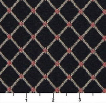 Load image into Gallery viewer, Essentials Heavy Duty Upholstery Fabric Black / Cobalt Diamond