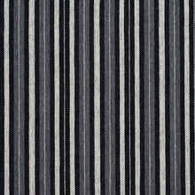 Load image into Gallery viewer, Essentials Black Dark Gray White Upholstery Fabric / Onyx Stripe
