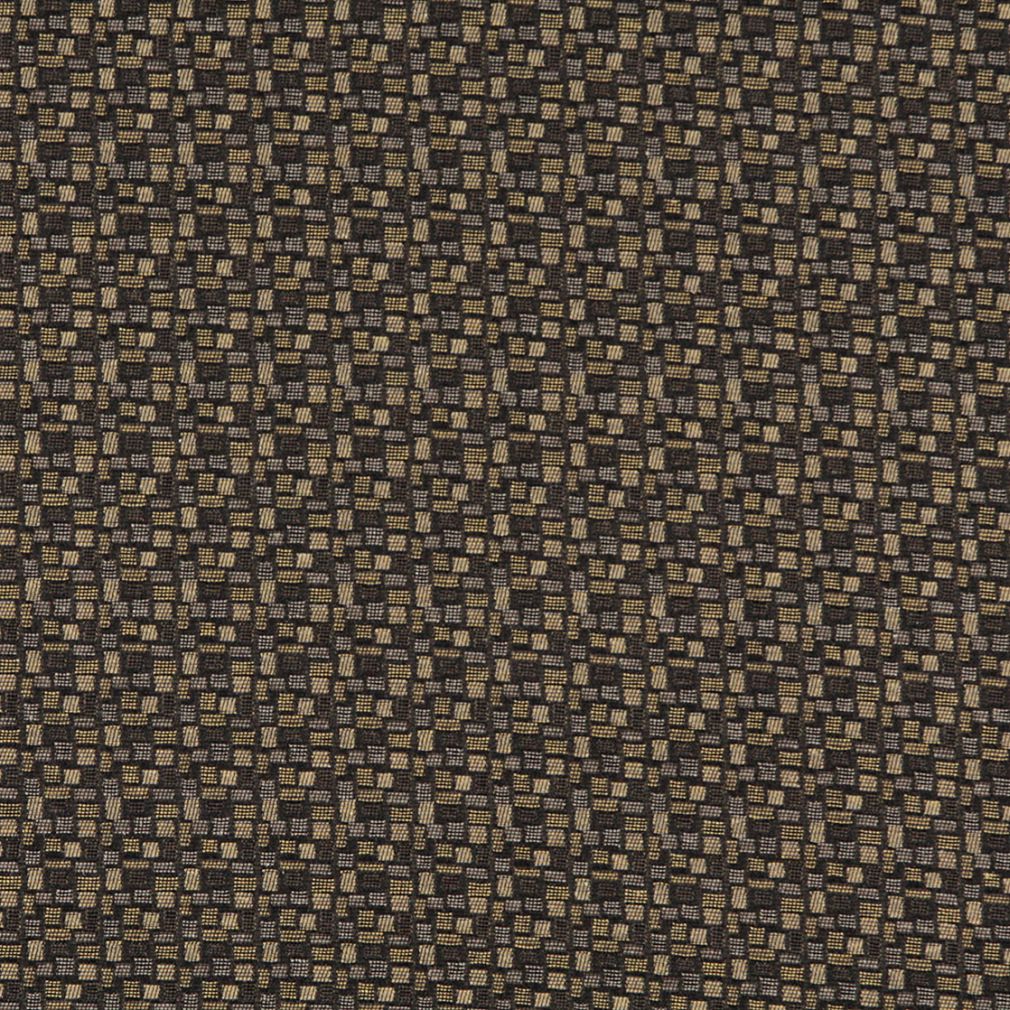 Essentials Mid Century Modern Geometric Black Gray Beige Upholstery Fabric / Stone